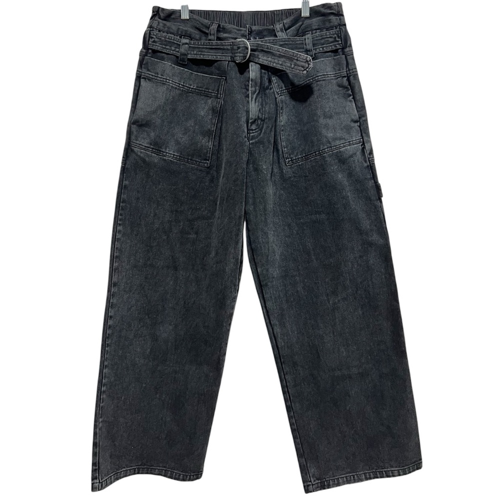 Free People Black Down The Line Carpenter Pants Jeans